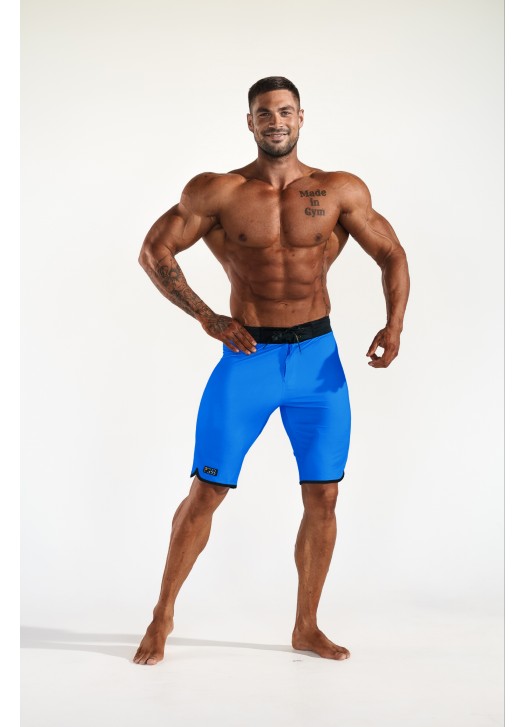 Men's Physique Shorts - Blue (bottom borders)